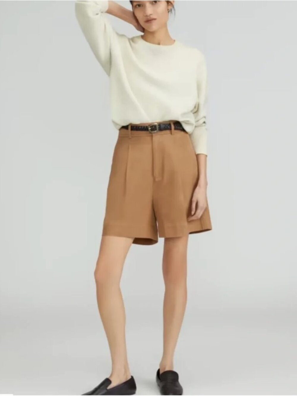 Everlane Tencel Way-High® Drape Short (Tan) (0)